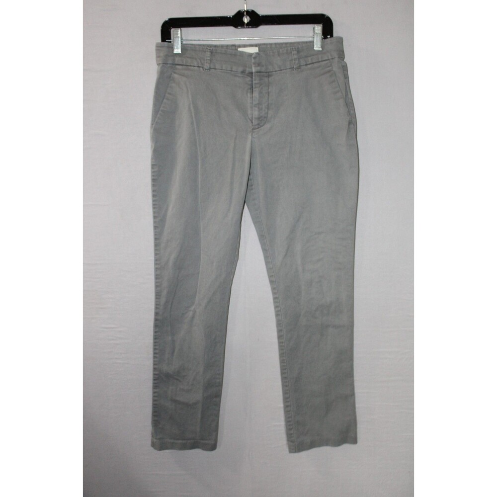 Khakis By Gap Womens Pants Size 2/26R Gray Stretch Straight Chino Leg Casual